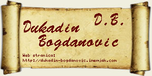 Dukadin Bogdanović vizit kartica